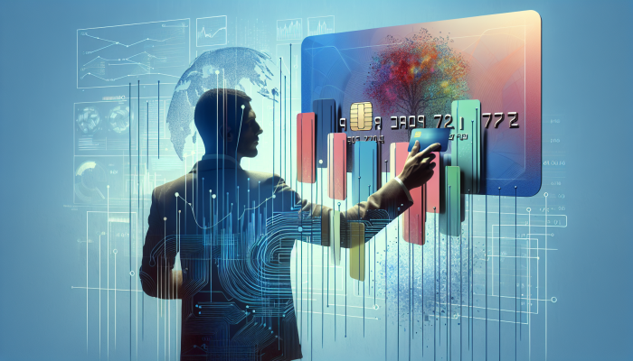 Credit Unions vs Banks for Debt Consolidation: A Guide | DCL A person organising colourful credit cards into one clear card, with financial graphs and blue background.