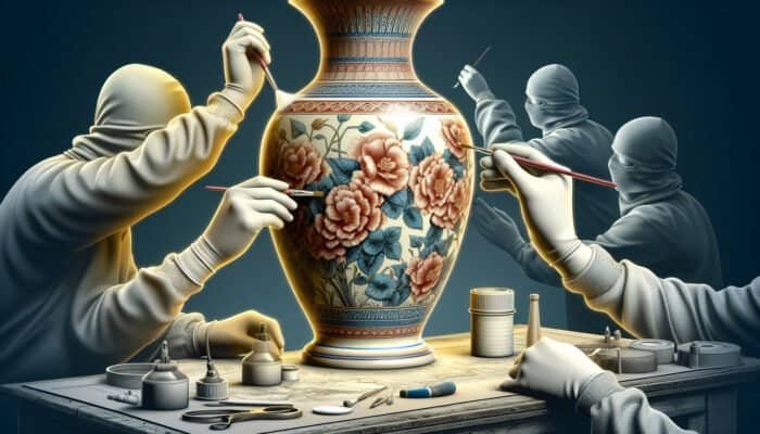 A porcelain vase in East Calder revitalised through professional refinishing, enhancing intricate designs and restoring its lustre.