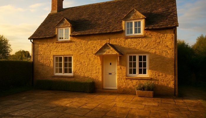 Sun-kissed Nether Compton cottage featuring sparkling windows and fresh linens after an extensive cleaning.