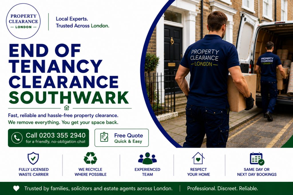 End of Tenancy Clearance Solutions for Southwark Residents