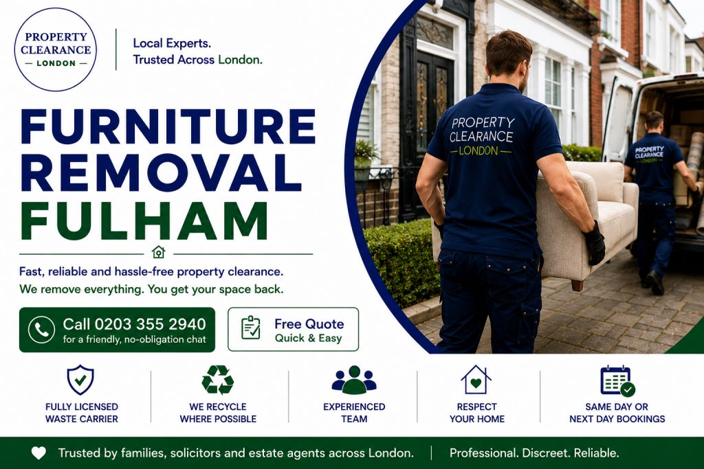 Furniture Removal Services by Expert Local Fulham Team